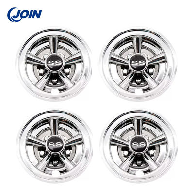 8&quot; des solides solubles jouent au golf des roues et des chapeaux de hub de pneus Chrome avec des erreurs électrique de chariot